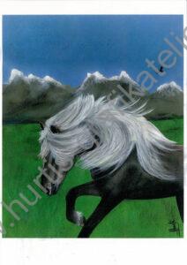 Pferd vor Berge